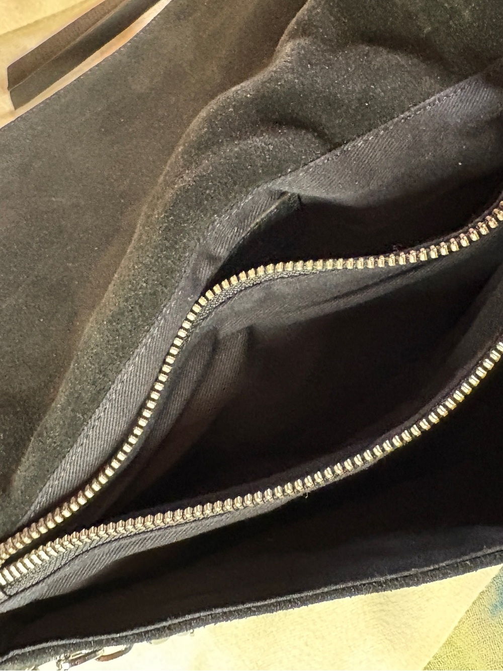 Zadig & Voltaire Black Suede Wing-Emblem Chain Crossbody - Picture 10 of 13